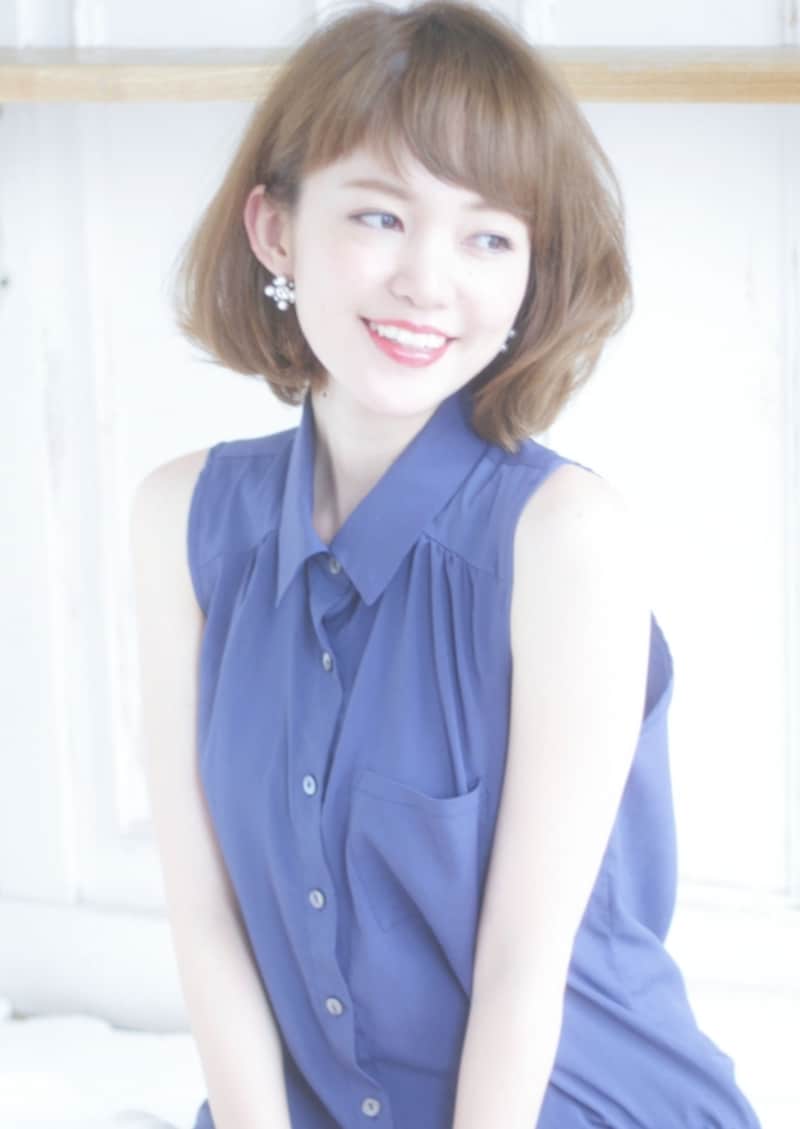 ショートバングの大人ボブ