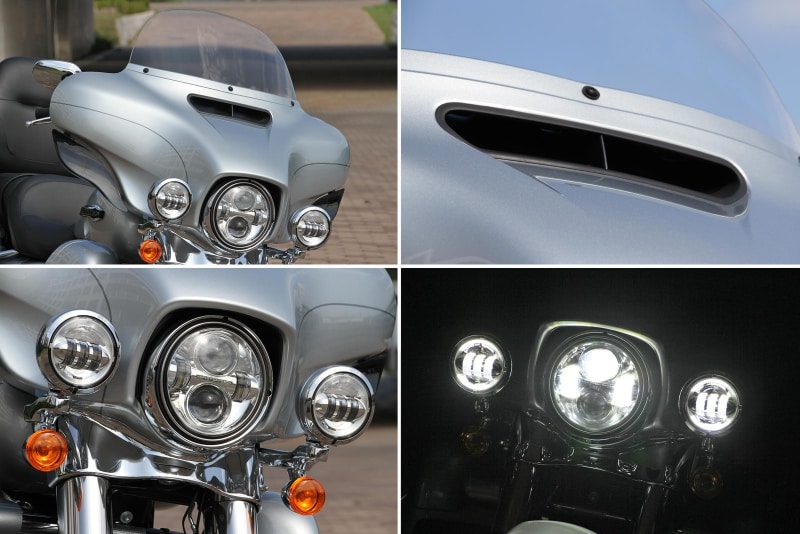 手動式エアダクトにLEDヘッドライトを搭載したニューデザインのバッドウイングフェアリング