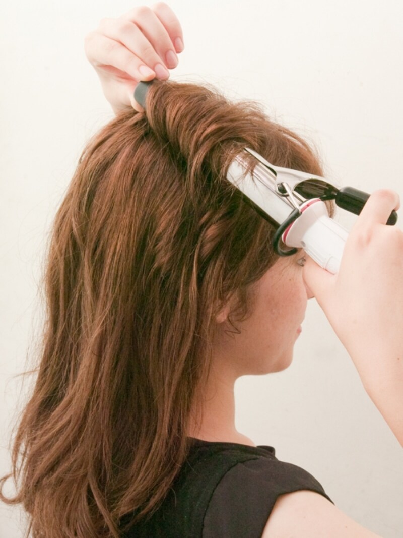 出来るだけ根元から巻くこと