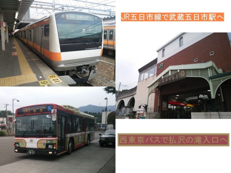 払沢の滝へのアプローチ(交通手段)