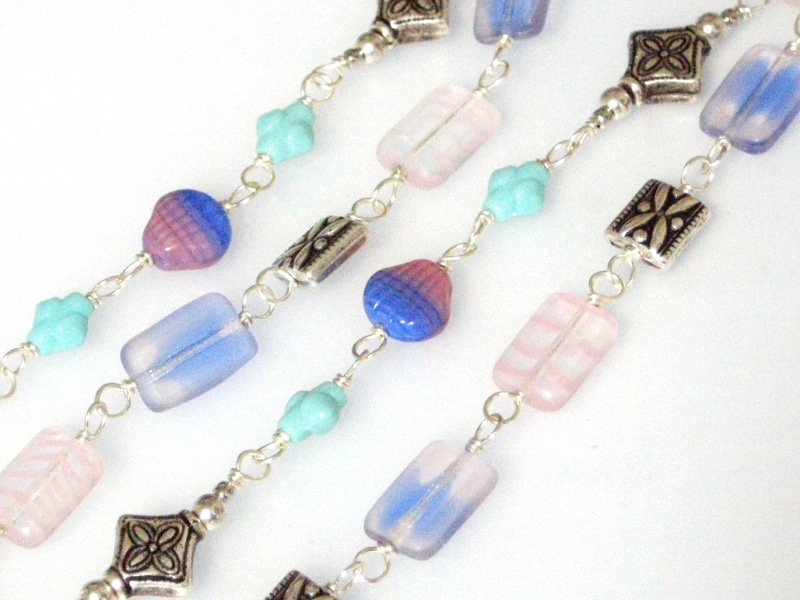 めがね留めのネックレスSound wave