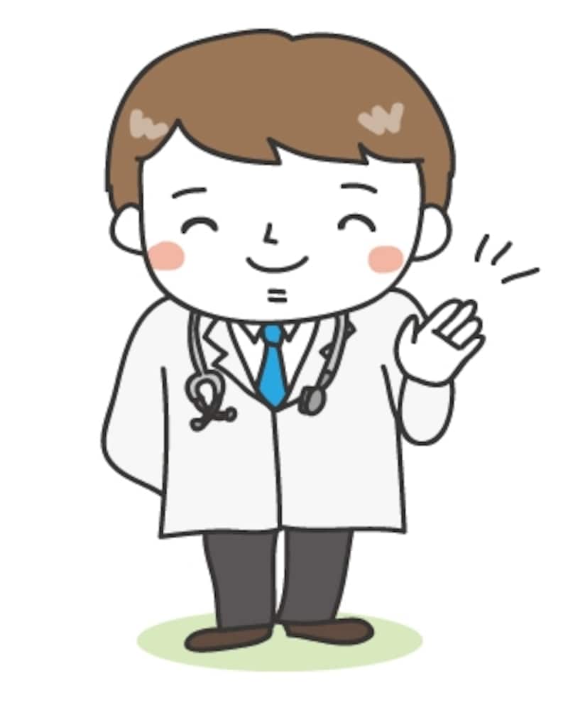 【カラー】案内をする医者の全身カットです。