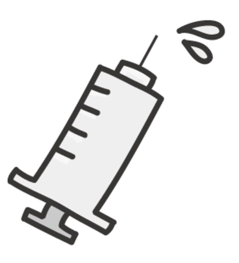 【モノクロ】注射のカットです。