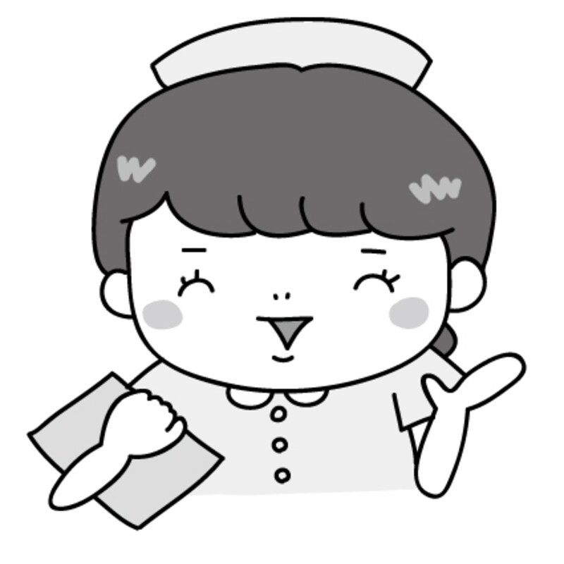 白黒 カラー 病院の可愛いイラストカット集 Web素材 All About