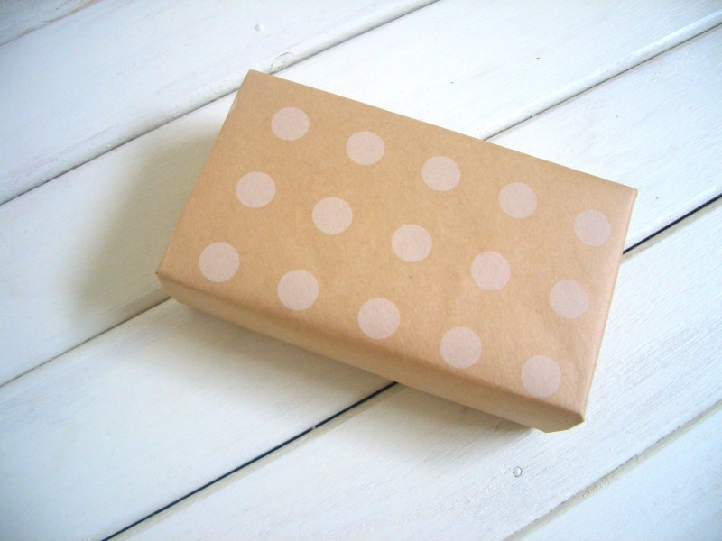 包装紙の包み方！ななめ包み/デパート包み：できあがり