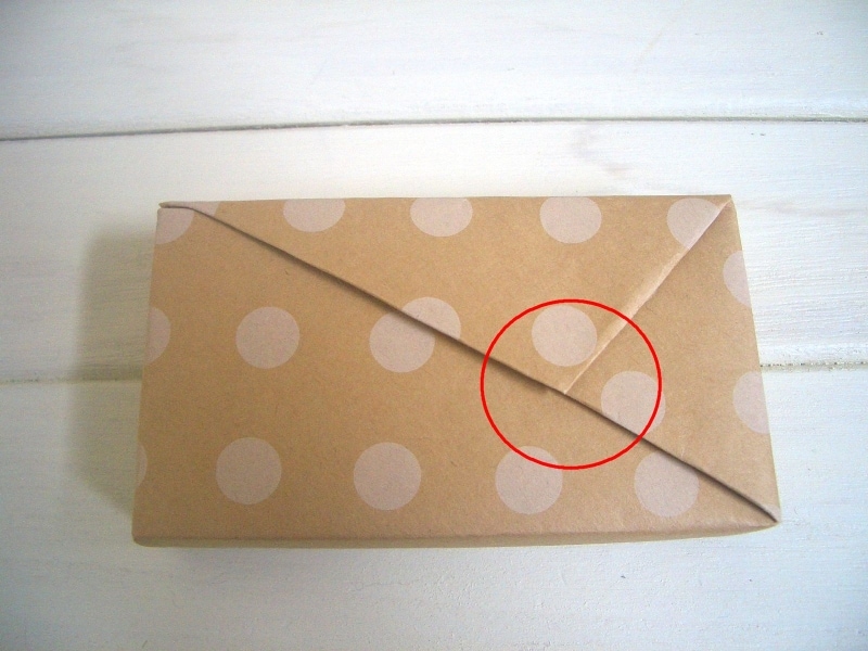 包装紙の包み方！ななめ包み/デパート包み：対角線で整えるときれい