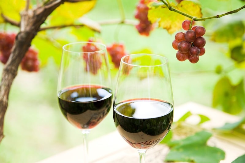 une carafe d'eau, une carafe de vin