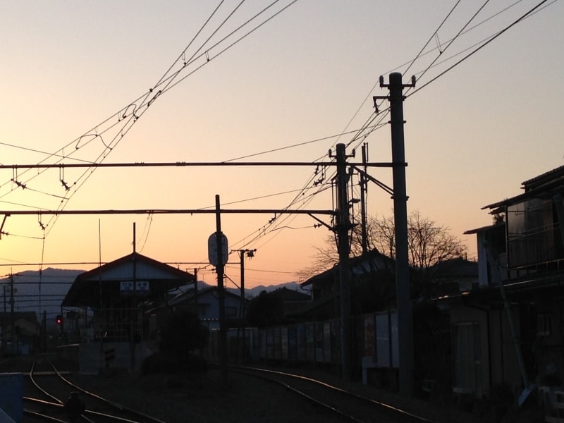 夕暮れどきの上州富岡駅
