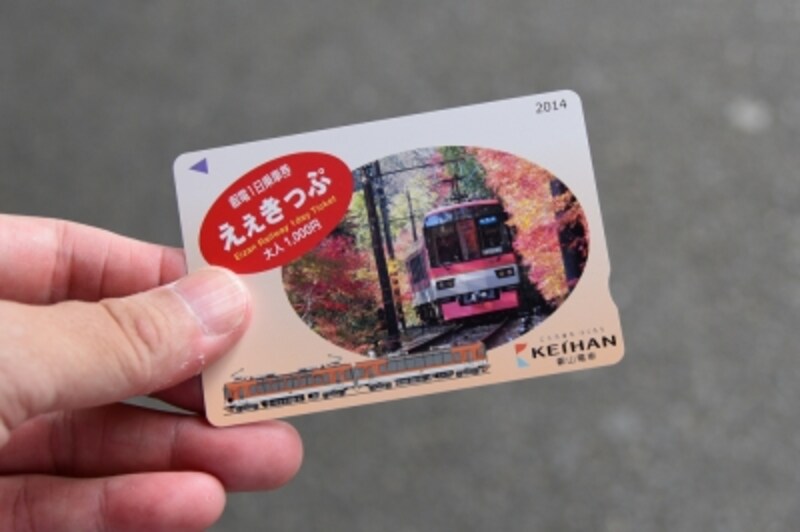 叡山電車の「一日乗車券 えぇきっぷ」(1,000円)
