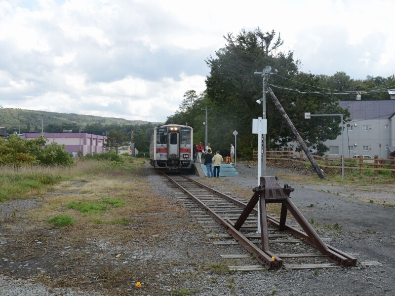 増毛に到着した列車