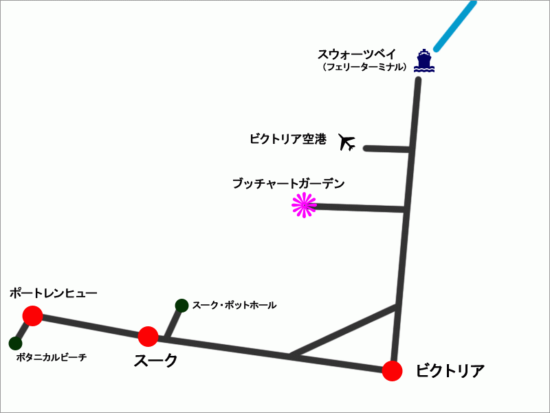 スークと各主要ポイントの位置関係(クリックで拡大)