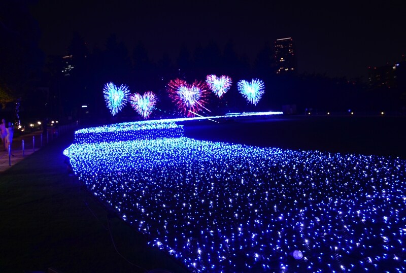 ハート型の花火