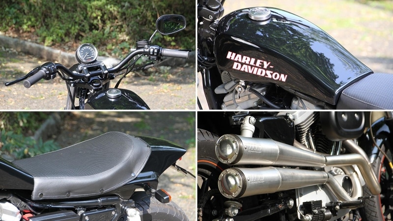 ハーレーダビッドソンの歴史にその名を残す名レーサー［XR750］をほうふつさせるディテールを取り入れたスキのないスポーツスター