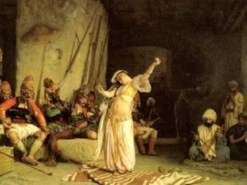 19世紀頃、ヨーロッパ人画家ジャン・レオン・ジェロームが描いたベリーダンサー（©Wikipedia)