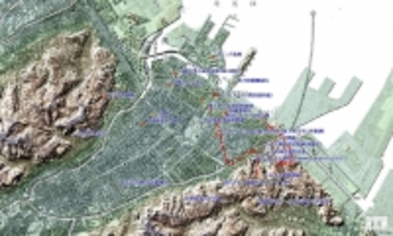 中心部の地図
