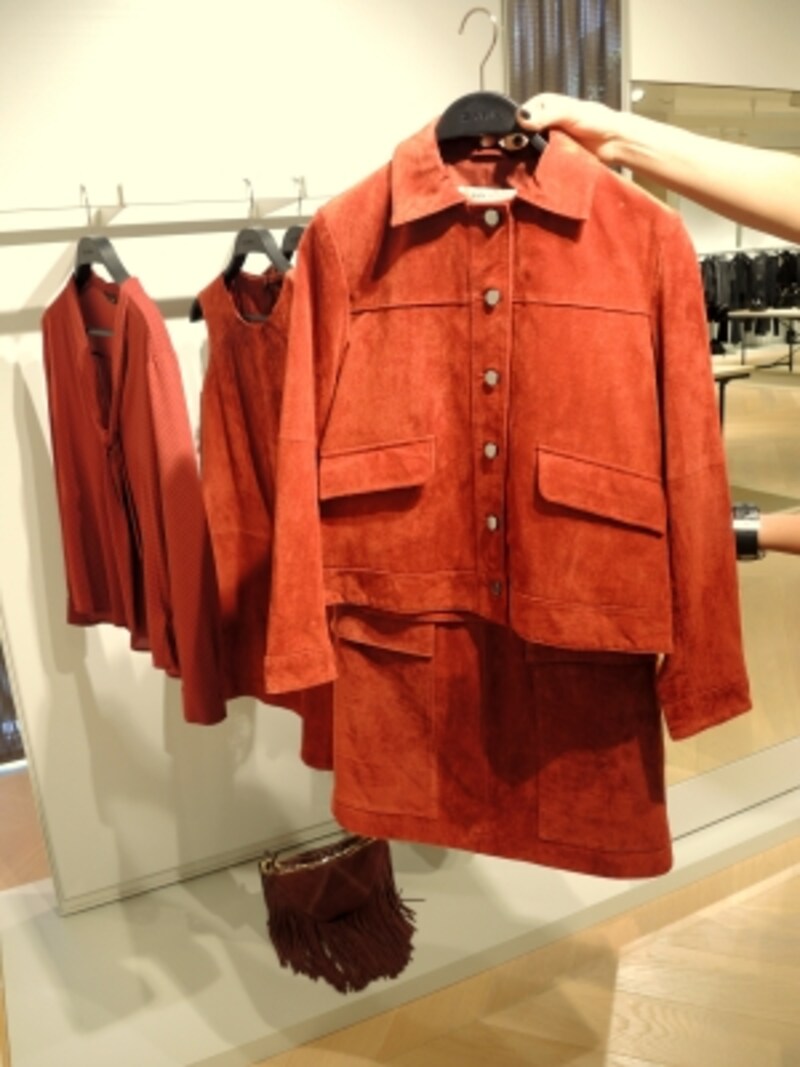 昨年までは見なかったスエードのセットアップが新鮮