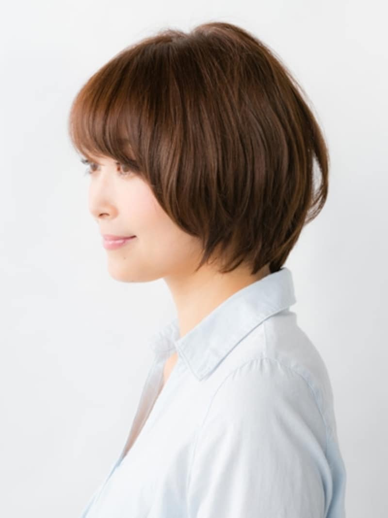 ショートボブサイド