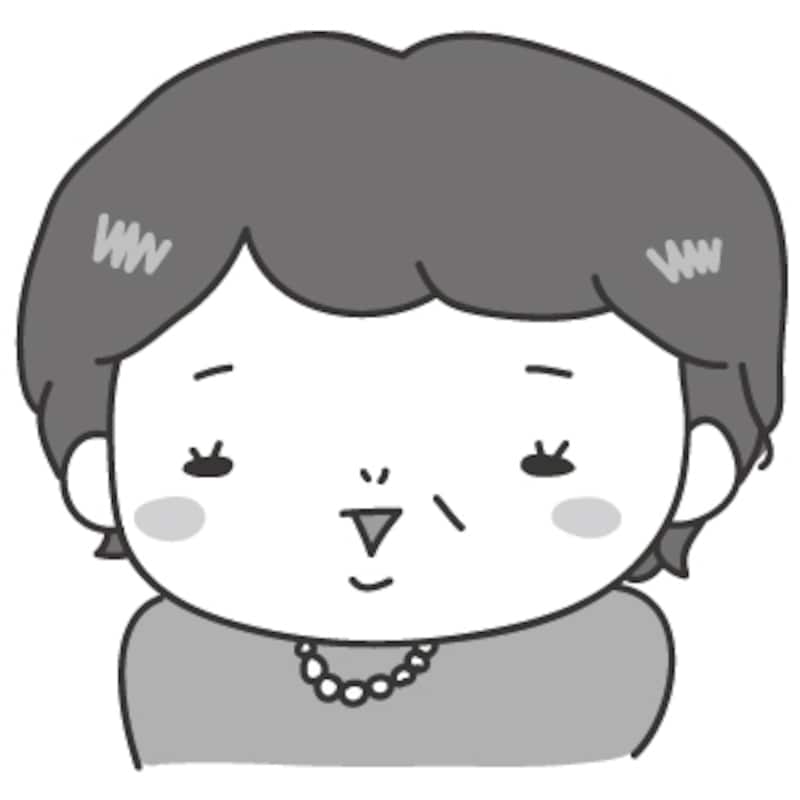 おばあちゃん 敬老の日 イラスト 白黒 かわいい