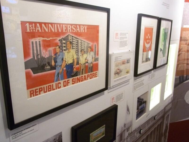 シンガポール独立１周年の記念切手の原画