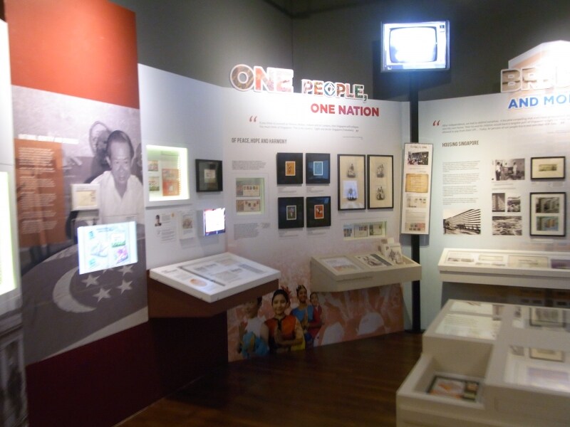 郵趣博物館の２階展示室