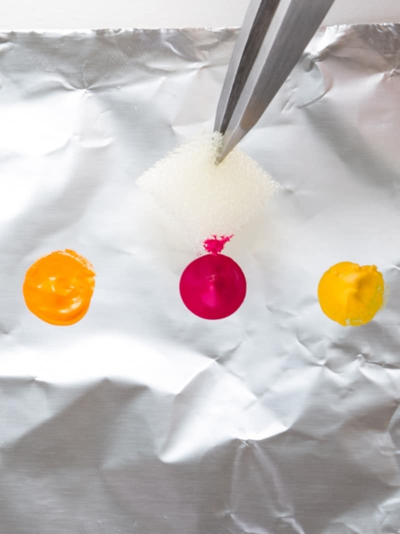 スポンジも3つ用意しましょう