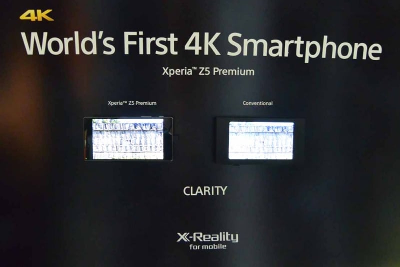 「Xperia Z5 Premium」の高精細を紹介する展示は、多くの海外メディアから注目を集めていました。