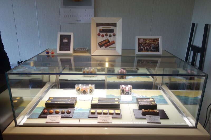 チョコレートのショーケース