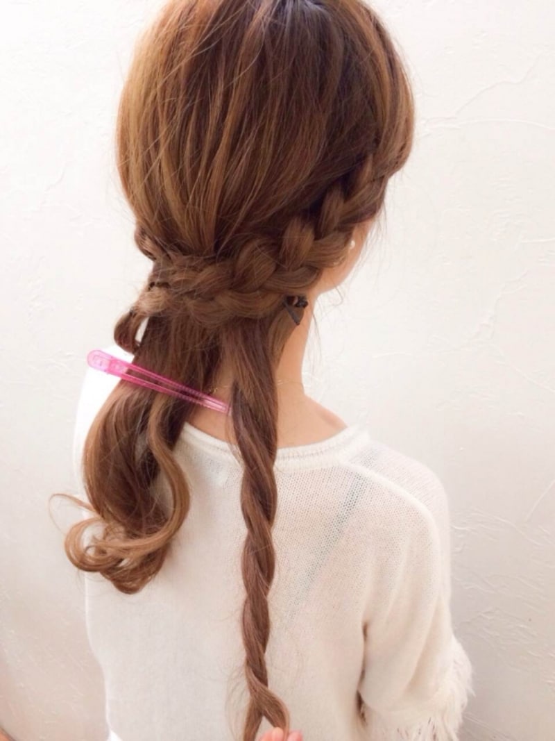 下の毛をねじり編みに