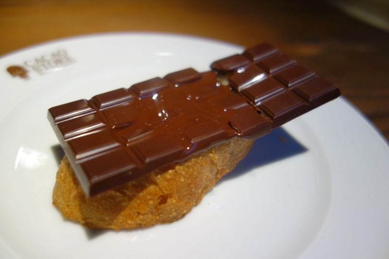 チョコレートが溶け出します！