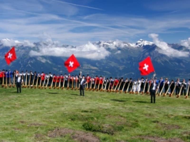 アルプホンと旗回し