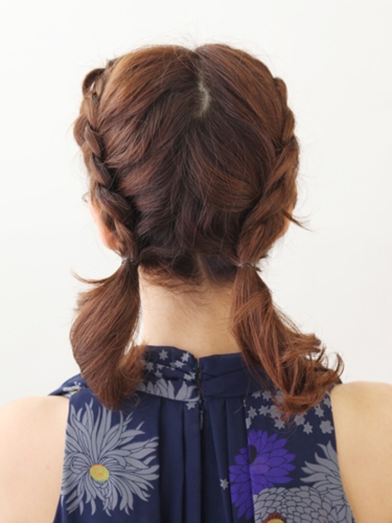 ふっくらとした編み込みになるよう意識します