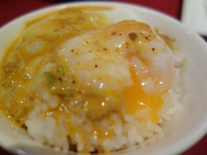 坦々スープ玉子かけご飯