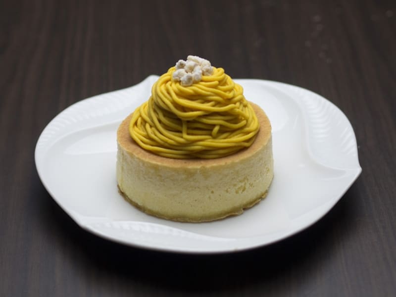 南瓜のパンケーキ（900円税込）……岩手県産カボチャを使ったモンブラン仕立てのパンケーキは、秋から冬にかけての人気メニュー（画像提供：雪ノ下）