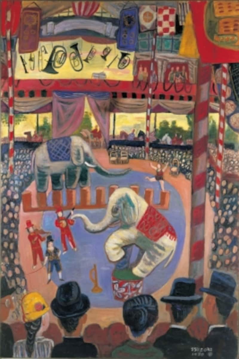 《象と見物人》1930年undefinedそごう美術館蔵