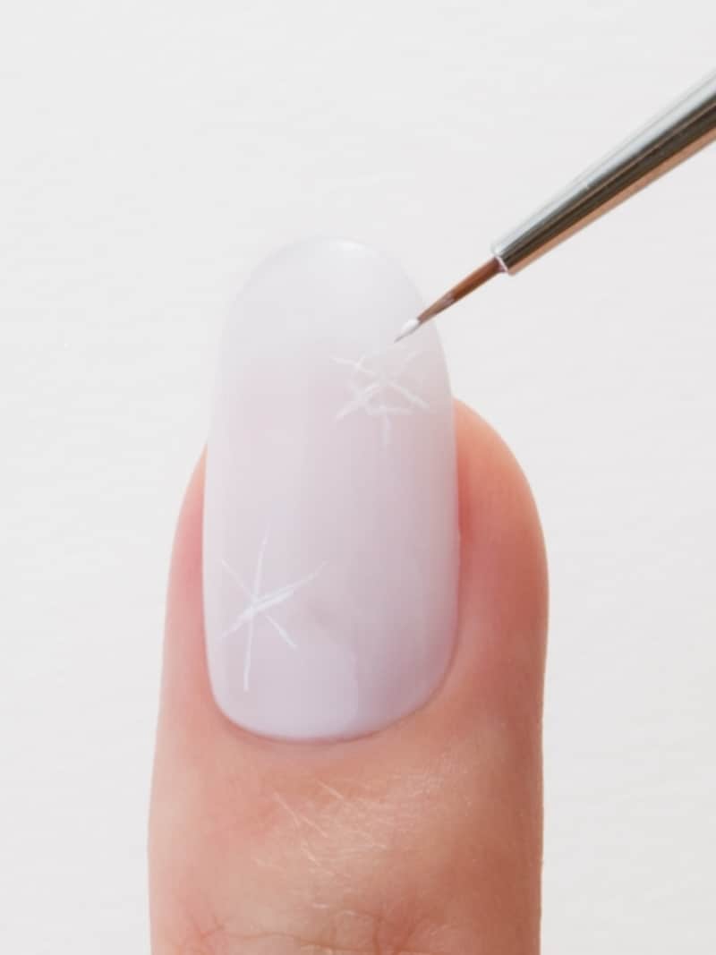 六角形の線を重ねて描く