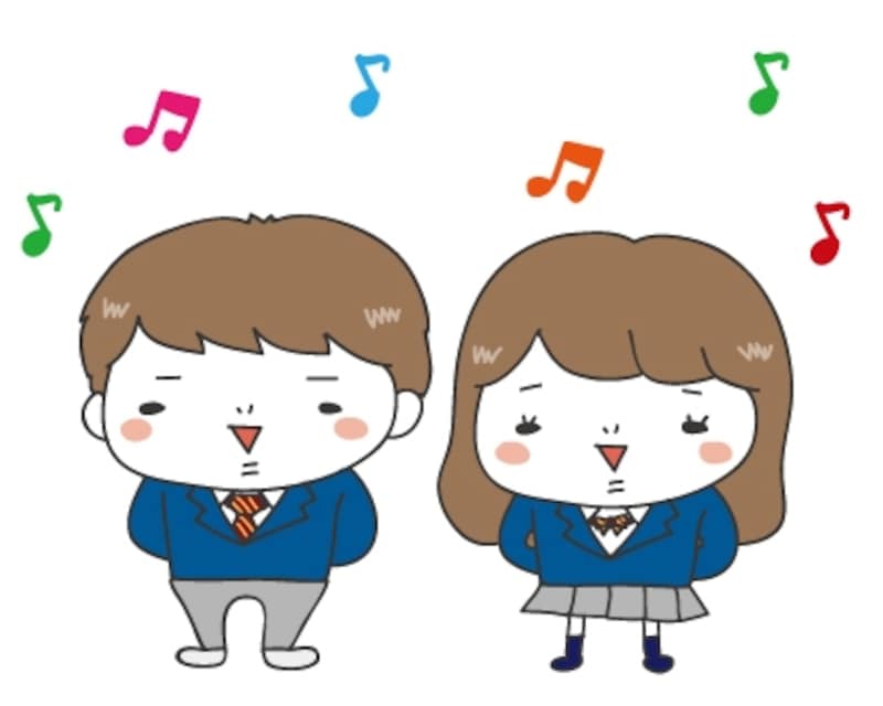 合唱　文化祭　イラスト　カラー　かわいい