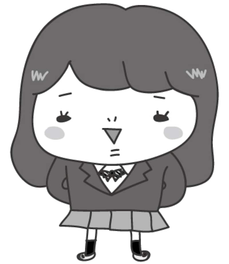 生徒　文化祭　イラスト　白黒　かわいい