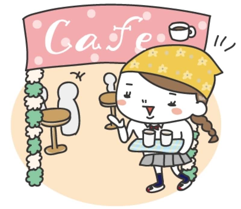 模擬店　文化祭　イラスト　カラー　かわいい