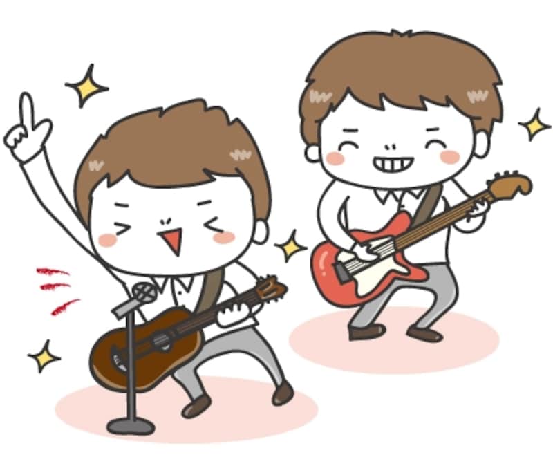 ライブ　文化祭　イラスト　カラー　かわいい