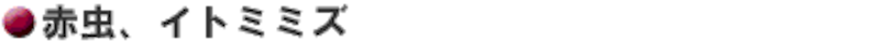 赤虫、イトミミズ