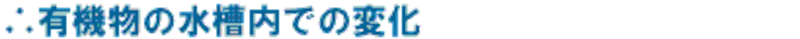 有機物の水槽内での変化