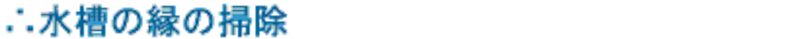 水槽の縁の掃除