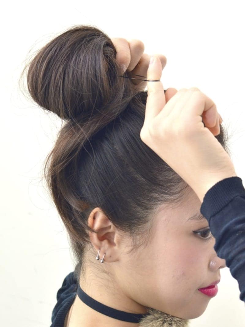 このおだんごの大きさがリボンの大きさになります