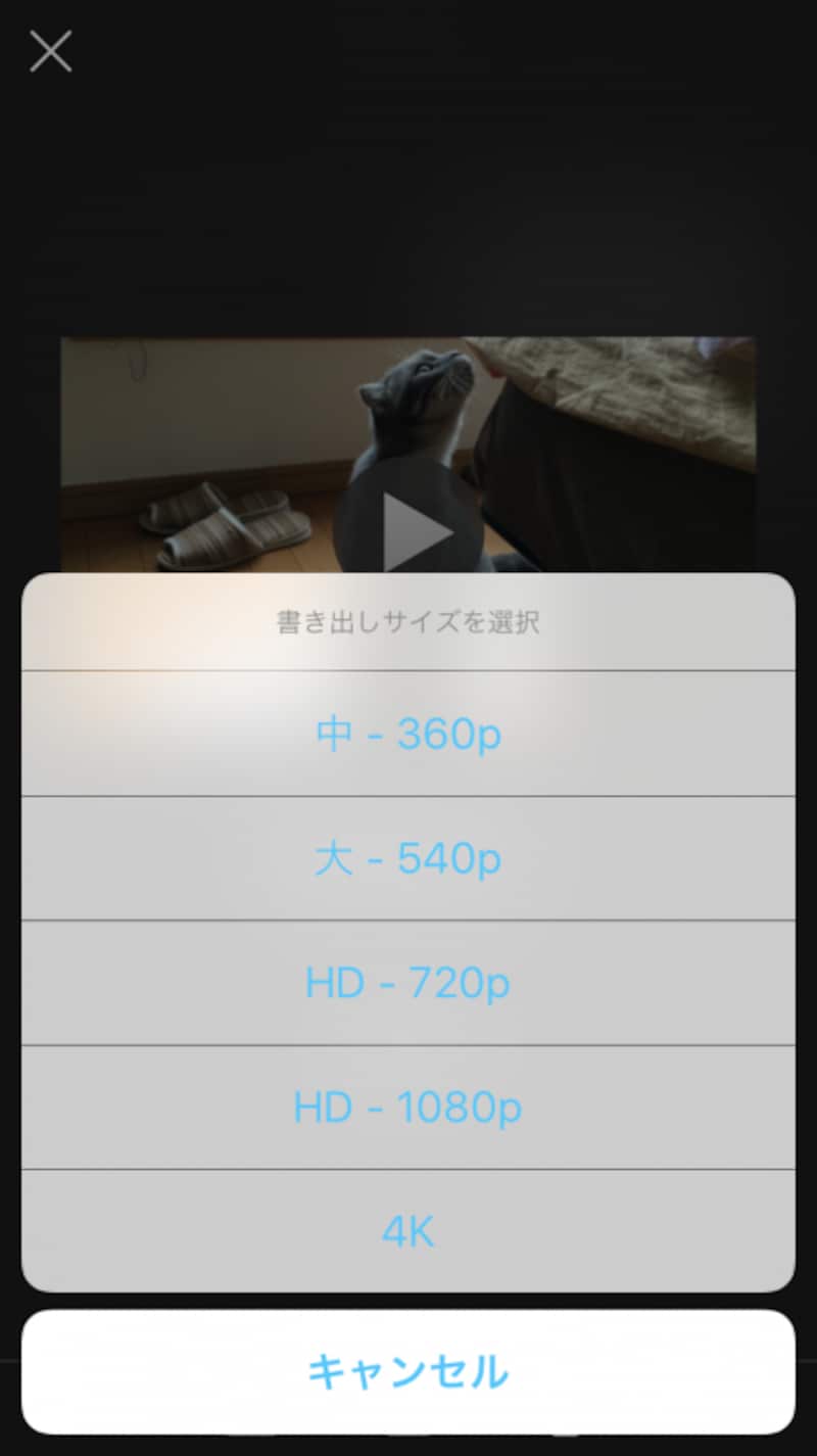 最後に動画に名前をつけて書き出します