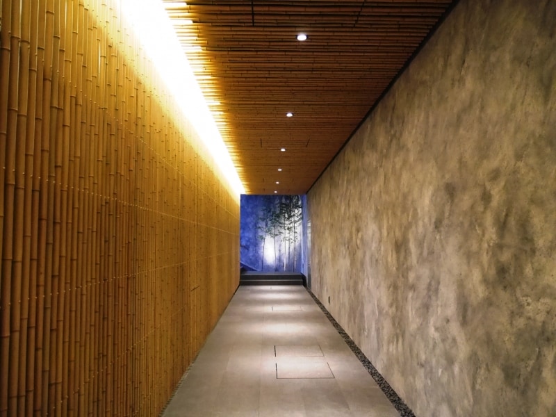 温泉施設への通路