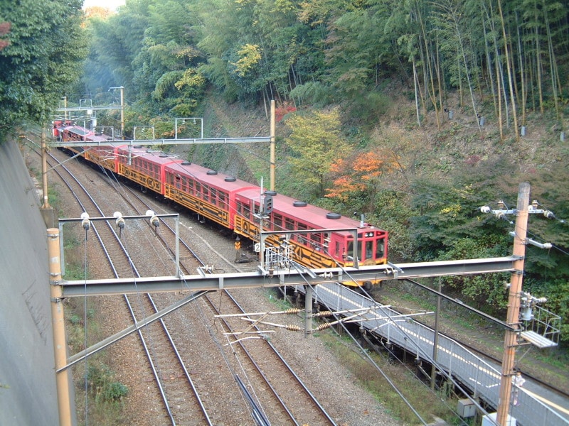 嵯峨野観光鉄道・トロッコ列車(1)/トロッコ嵐山駅にて