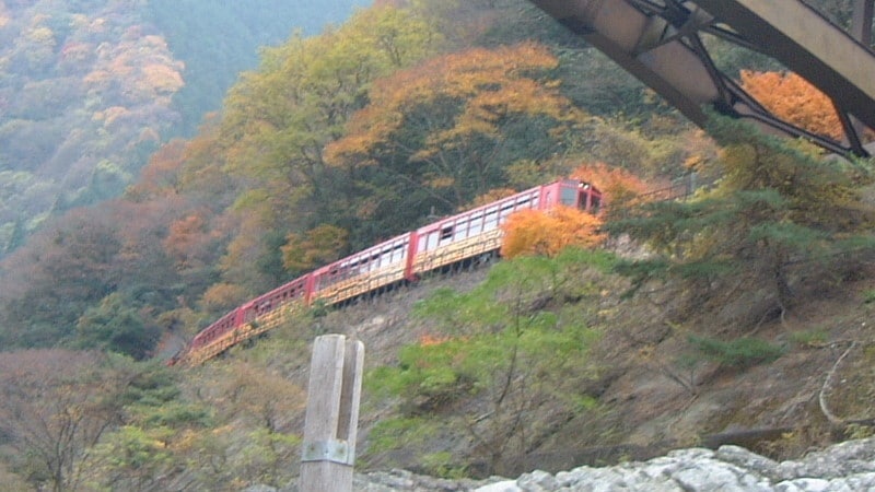嵯峨野観光鉄道・トロッコ列車(4)/保津川下りの舟から