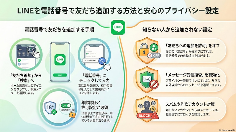 電話番号でLINE（ライン）交換する方法！ 
