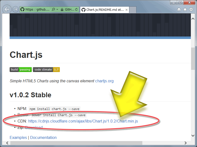 README.md内にCDNの記載がある
