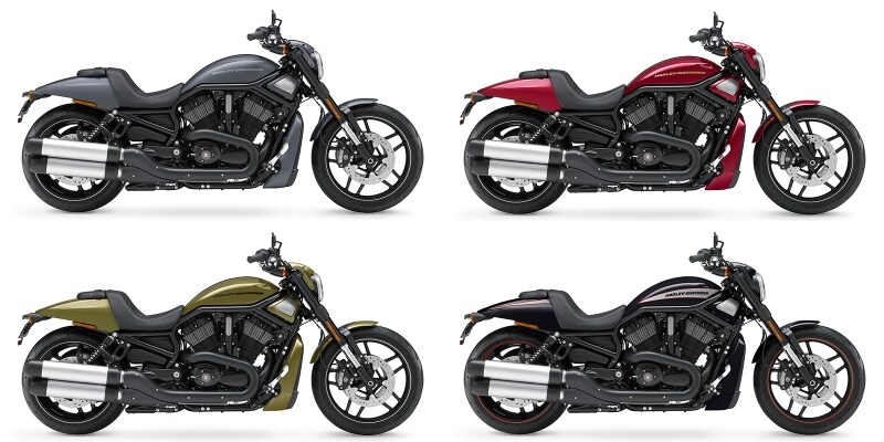 ［左上］チャコールデニム ［右上］ベロシティレッドサングロ ［左下］オリーブゴールド ［右下］ビビッドブラックの計4色